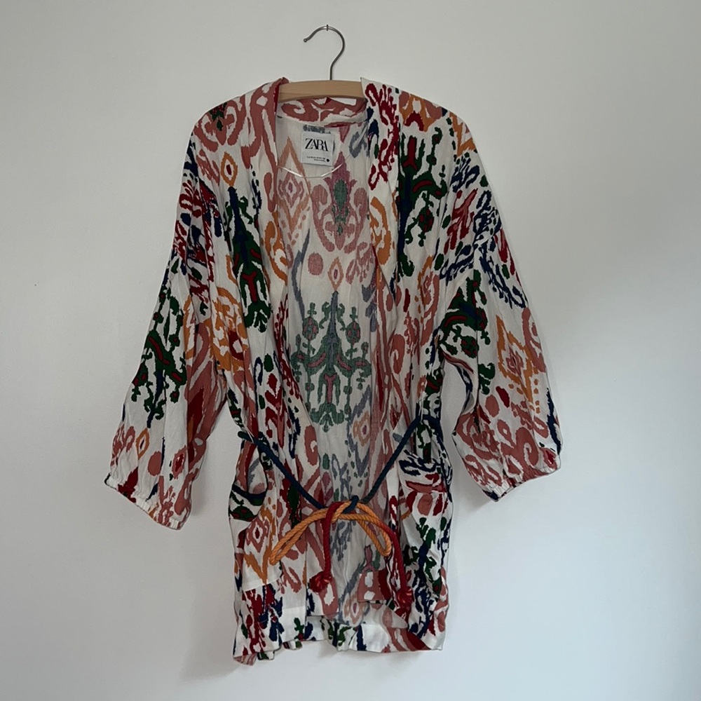 Zara rope tie Kimono Top